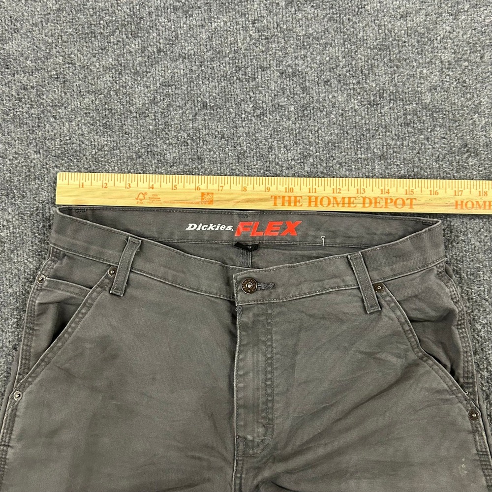 Dickies Pants Mens Size 32x32 Gray Flex Carpenter Straight Leg Workwear Utility - Picture 5 of 9